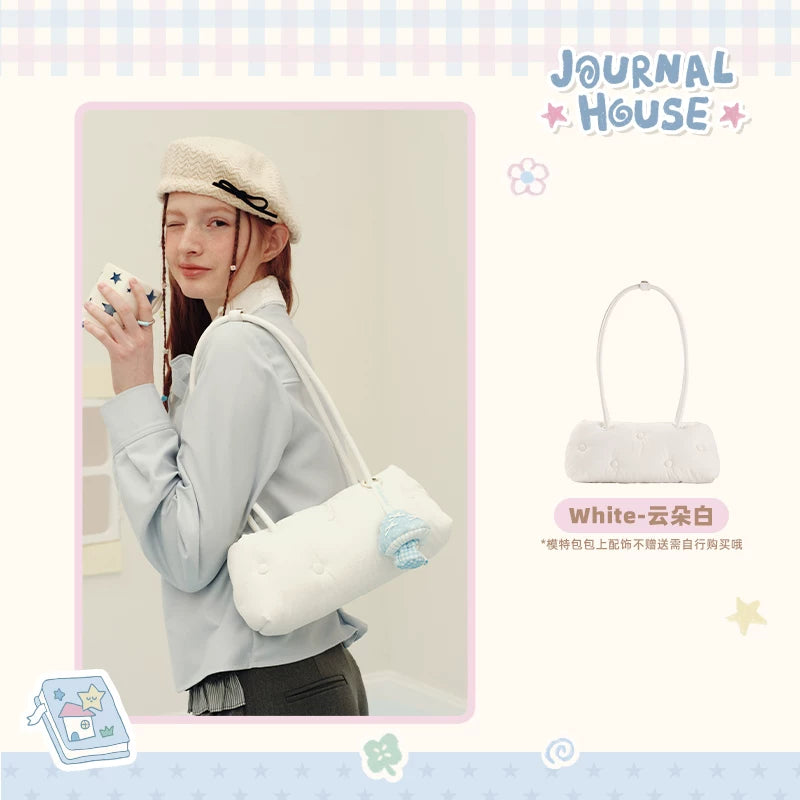 VANWALK Magnetic Snap Faux Leather Baguette Bag
