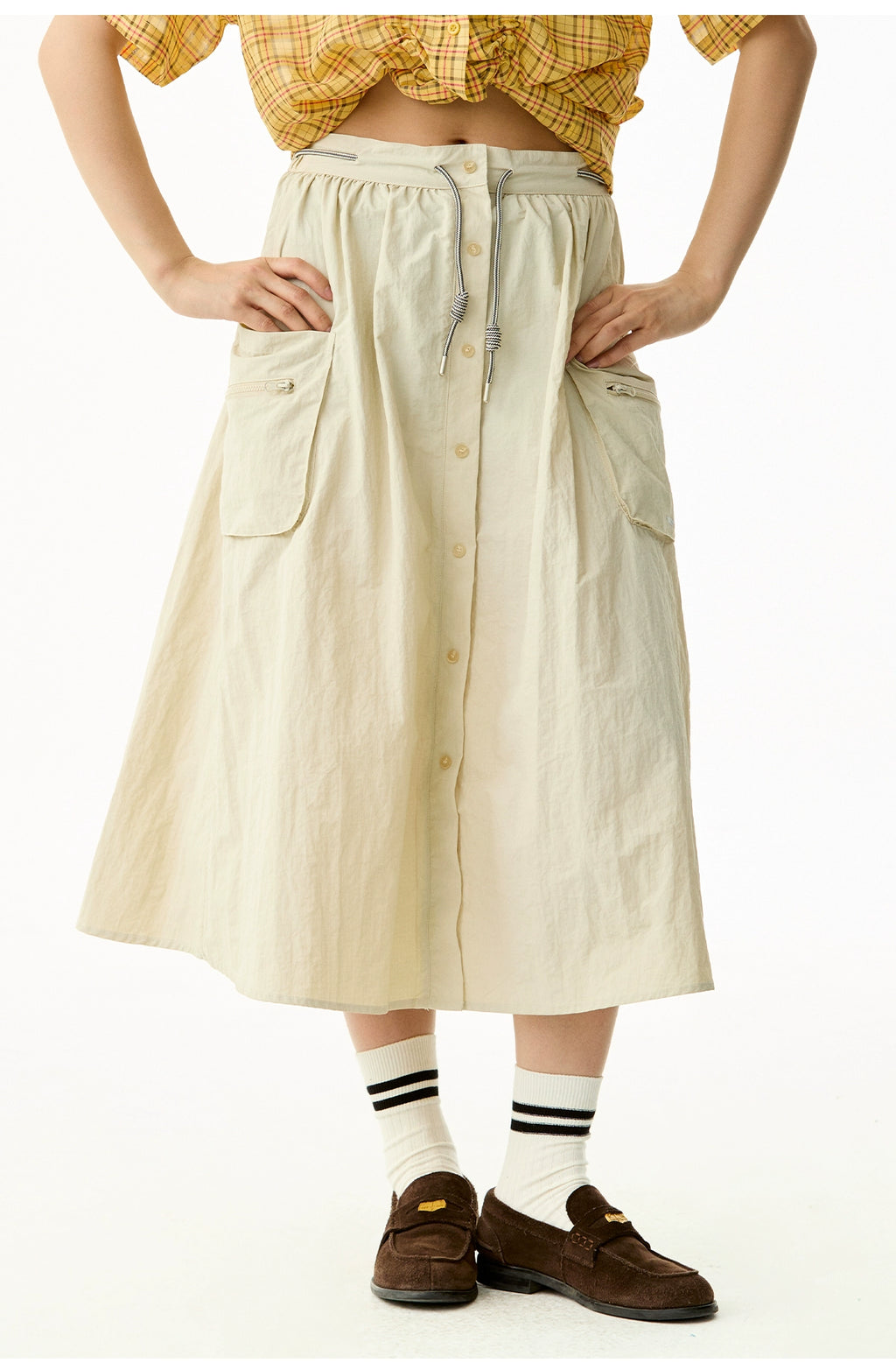 NewJNXS High Waist A-shaped Skirt