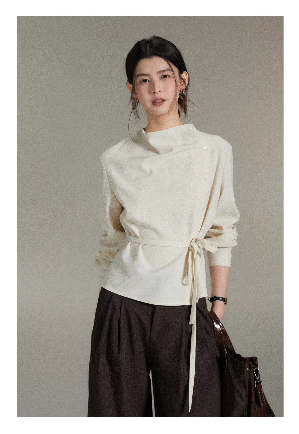 TYANG Simple Strap Waist High-end Shirt