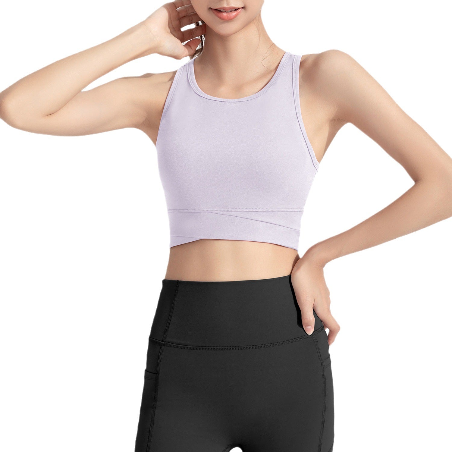 ATHENA LULU High Support Seamless Strappy Back Sports Bra