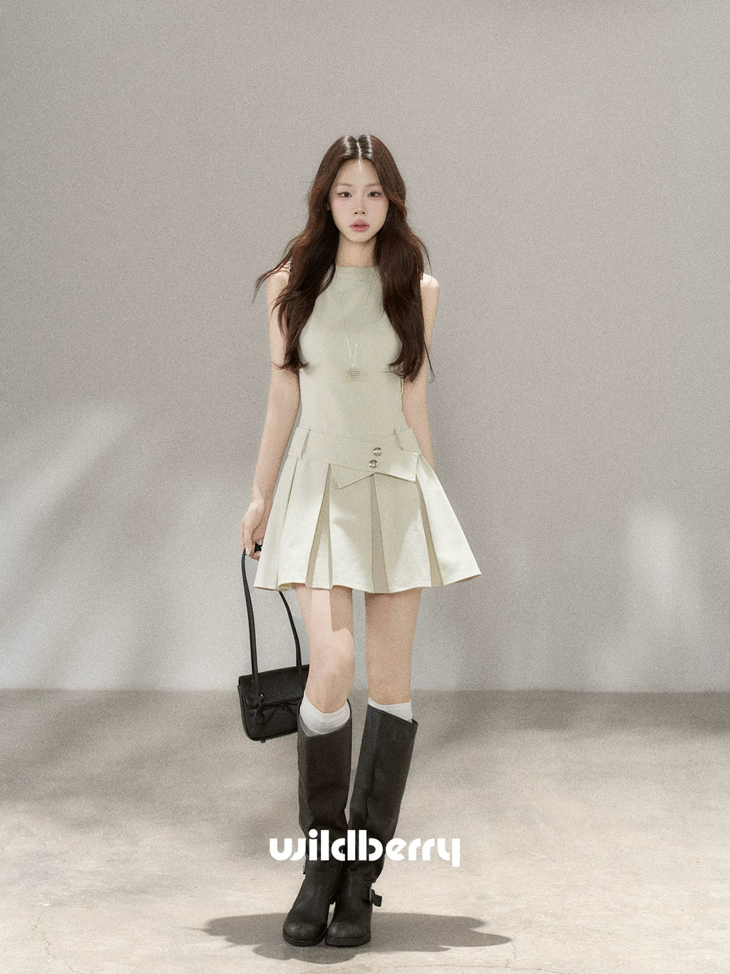Wildberry Korean Style A-Line Mini Dress