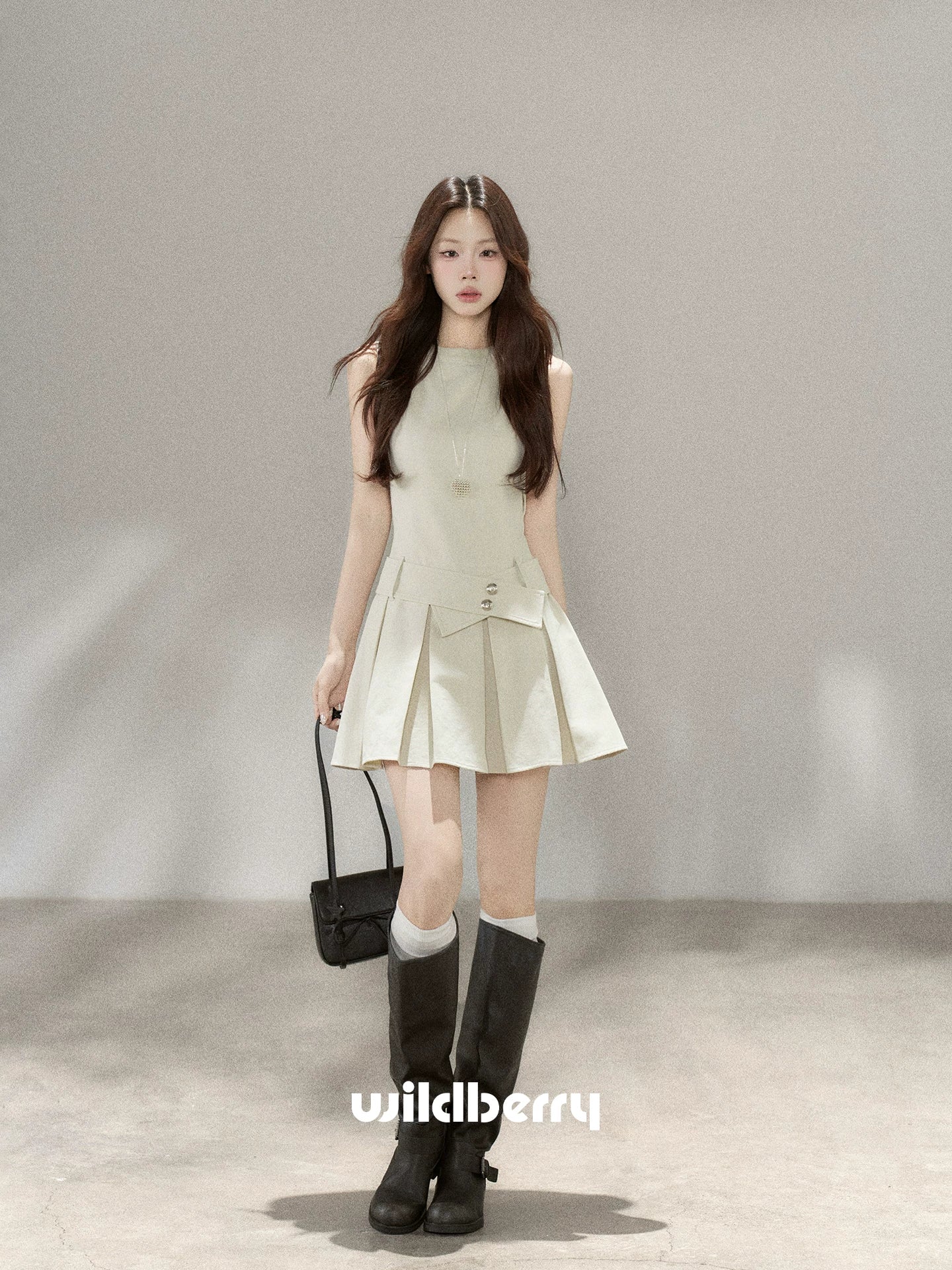Wildberry Korean Style A-Line Mini Dress