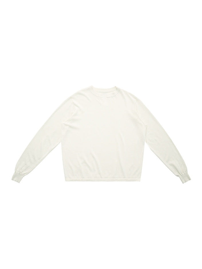 UNF Micro-elastic Loose V-neck Long Sleeve