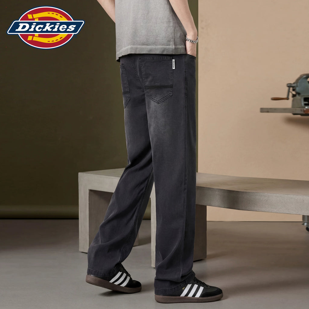 Dickies Lyocell Drawstring Mid-Rise Loose Straight-Leg Pants