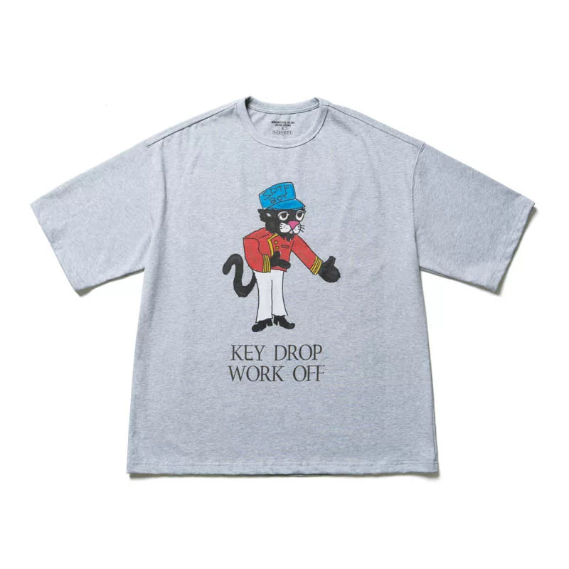 SUPERTOFU Panther Doorman Hand-Drawn Welcome Loose Tee