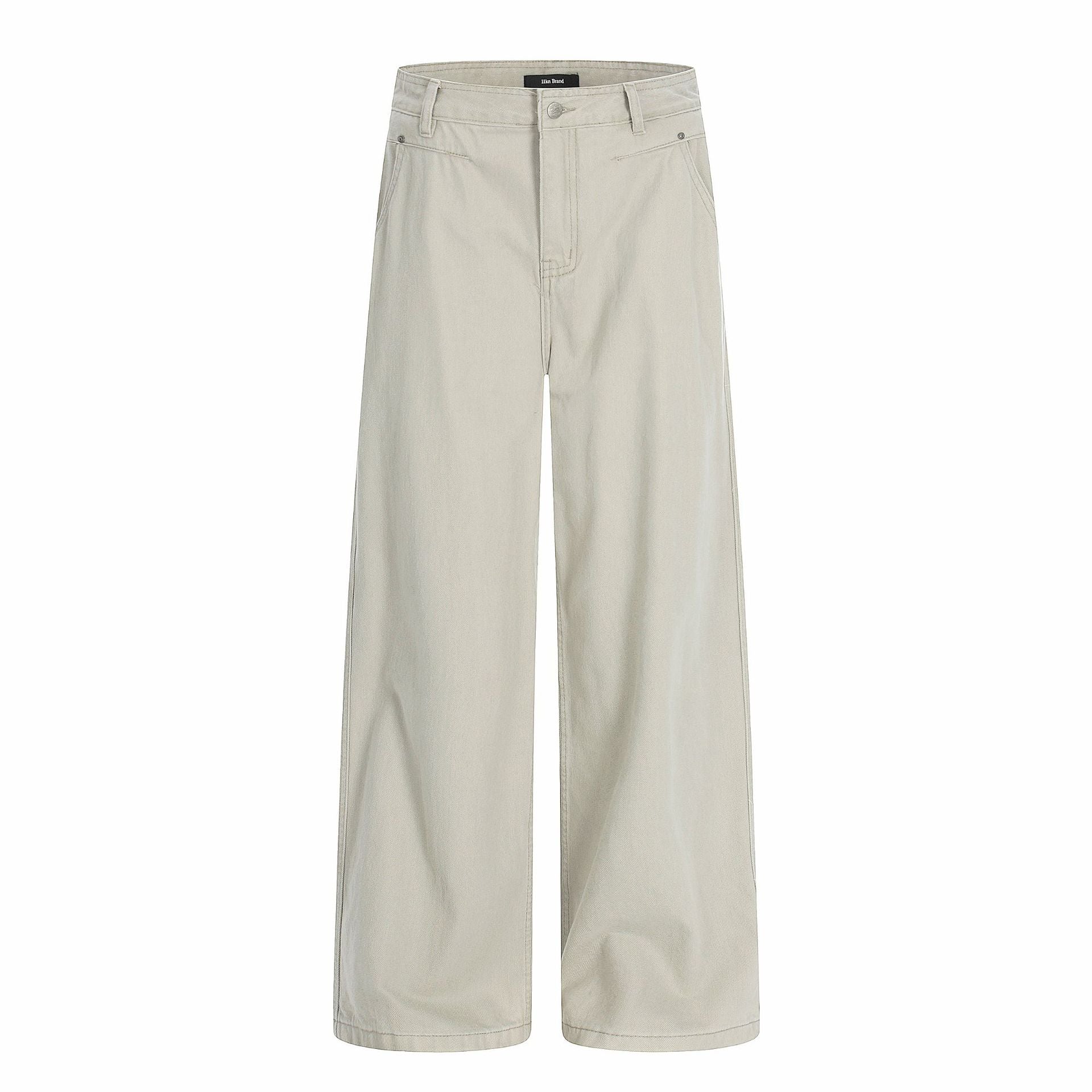 11KN Pleated Silhouette Loose and Thin Straight Jeans