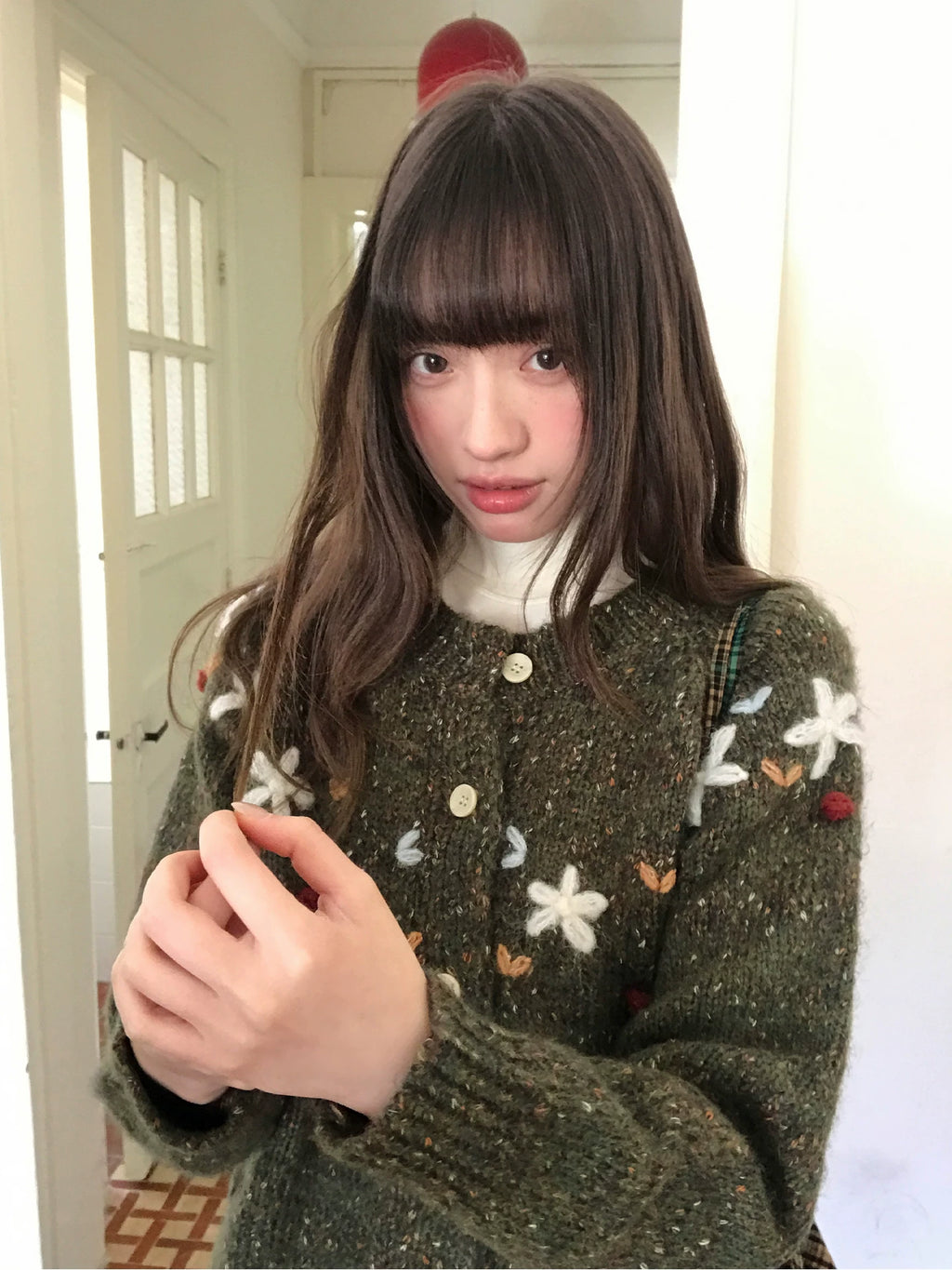 KANO Handmade Crochet Floral Cardigan