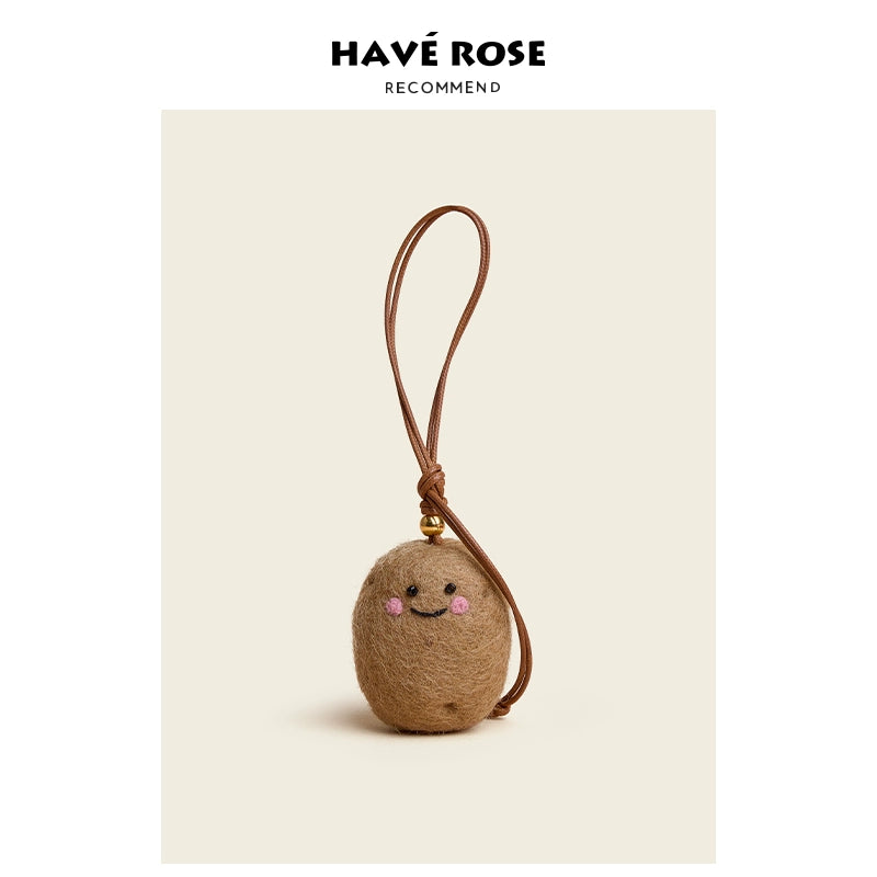 HAVEROSE Wool Felt Persimmon Ruyi Pendant