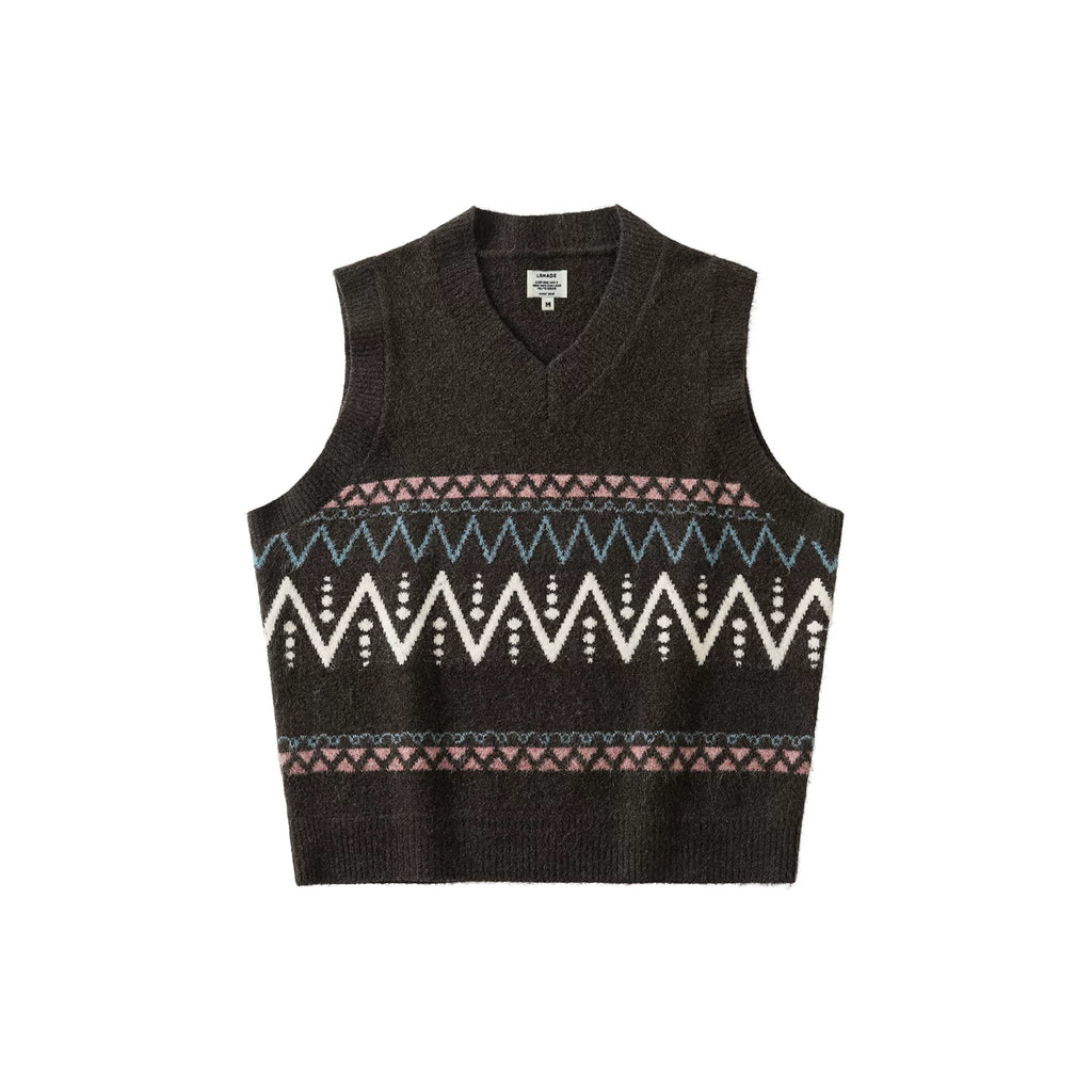 LR MADE Fair Isle Wool Blend Knit Vest