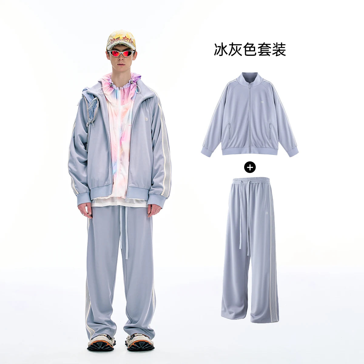 BJHG Three-Stripe Jacket & Pants Set