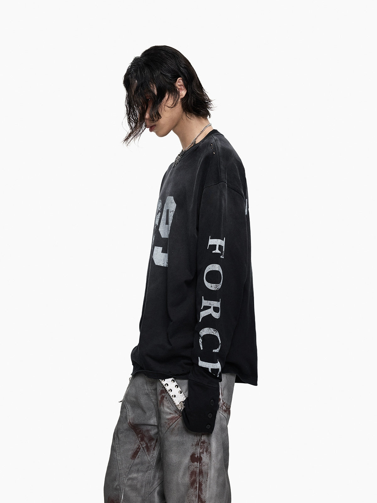 Chanyoou Breasted Crew Neck Sweater