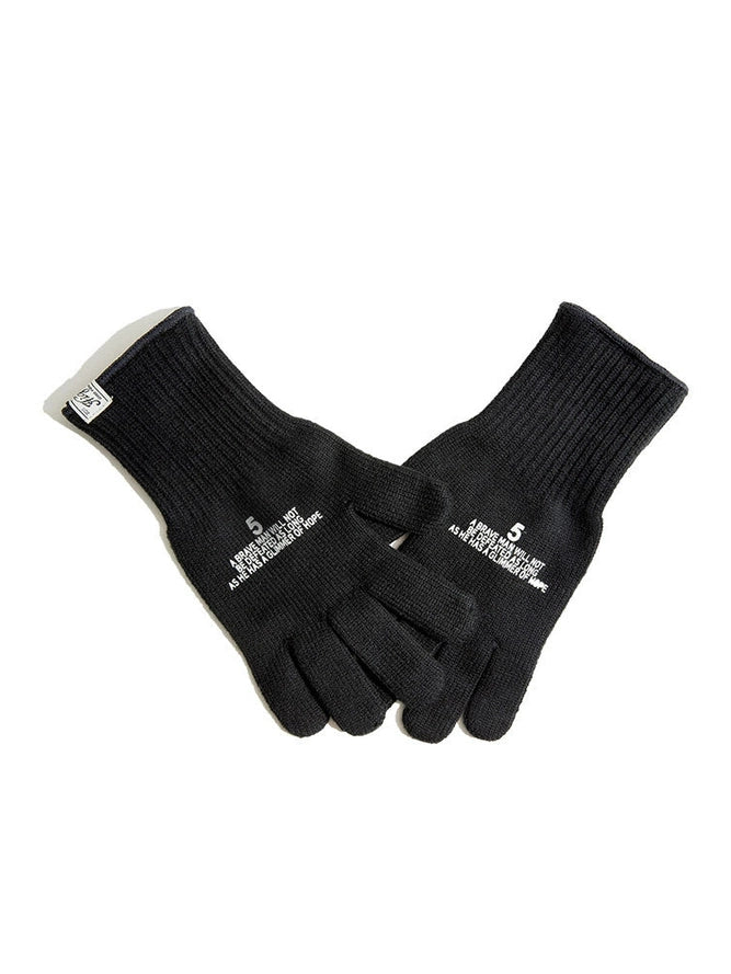 Maden Vintage Knitted Printed Full Finger Gloves