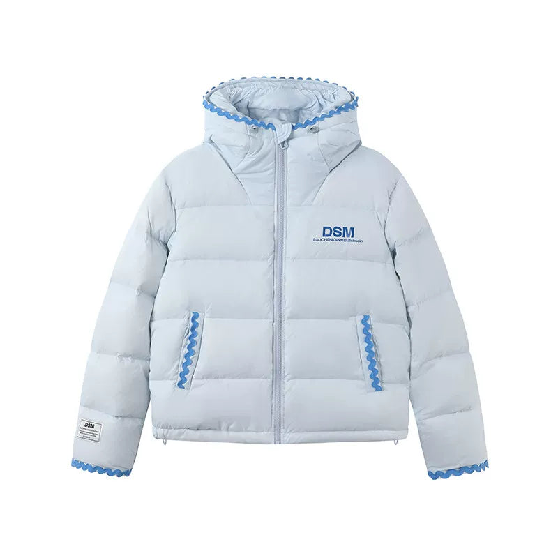 DONSMOKE Shell Embroidery 180g Down Hooded Jacket