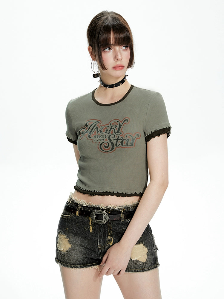 Imone Retro Worn Wooden Ear Edge Tee
