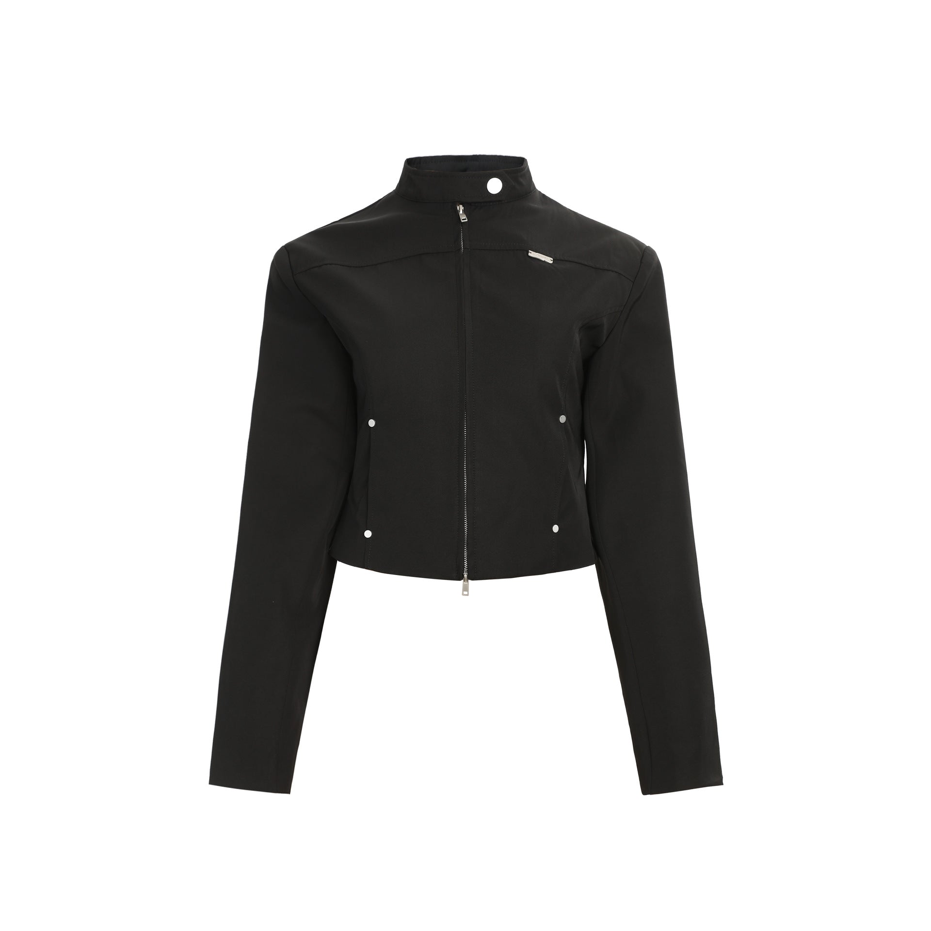 CHANYOOU Vintage Front Shoulder Skinny Stand-Up Jacket