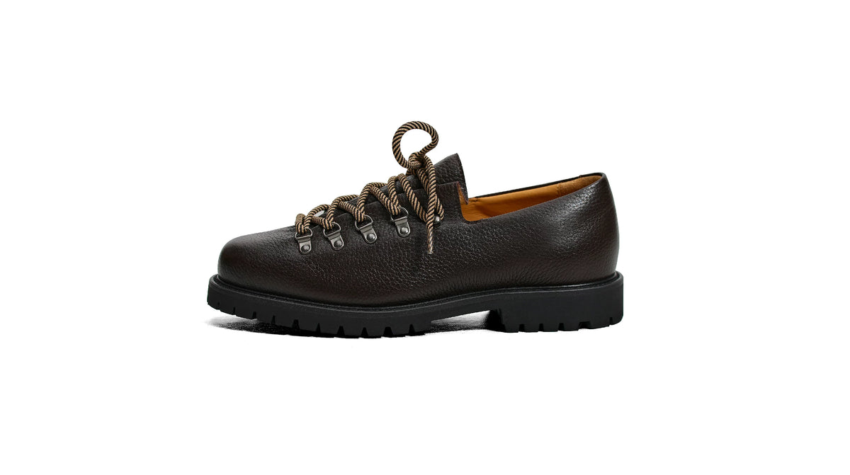 TERRAKOO Suede Lace-Up Round-Toe Derby