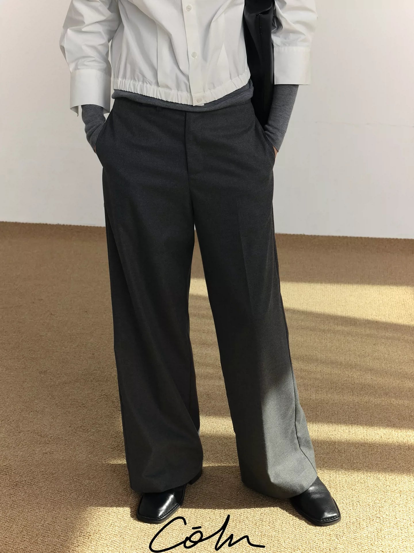 COLN Straight Versatile Casual Suit Pants