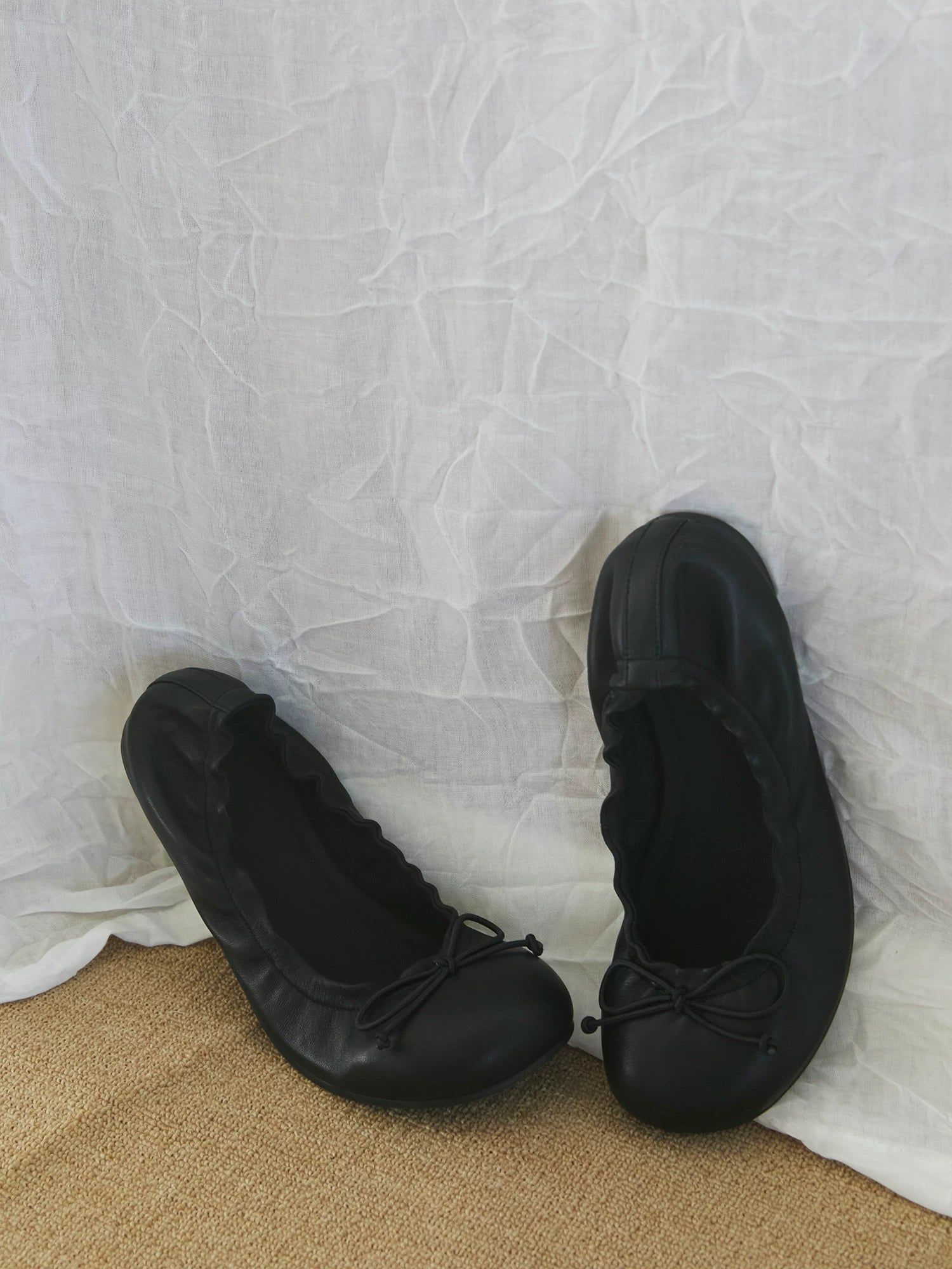MILOOEY Leather Bow Ballet Flat