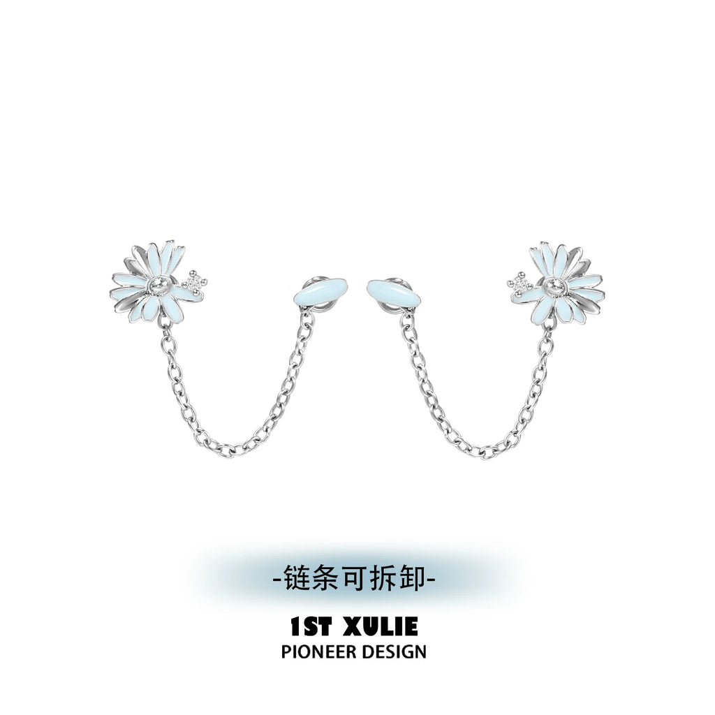 1ST XULIE Daisy Earrings for Double Piercings