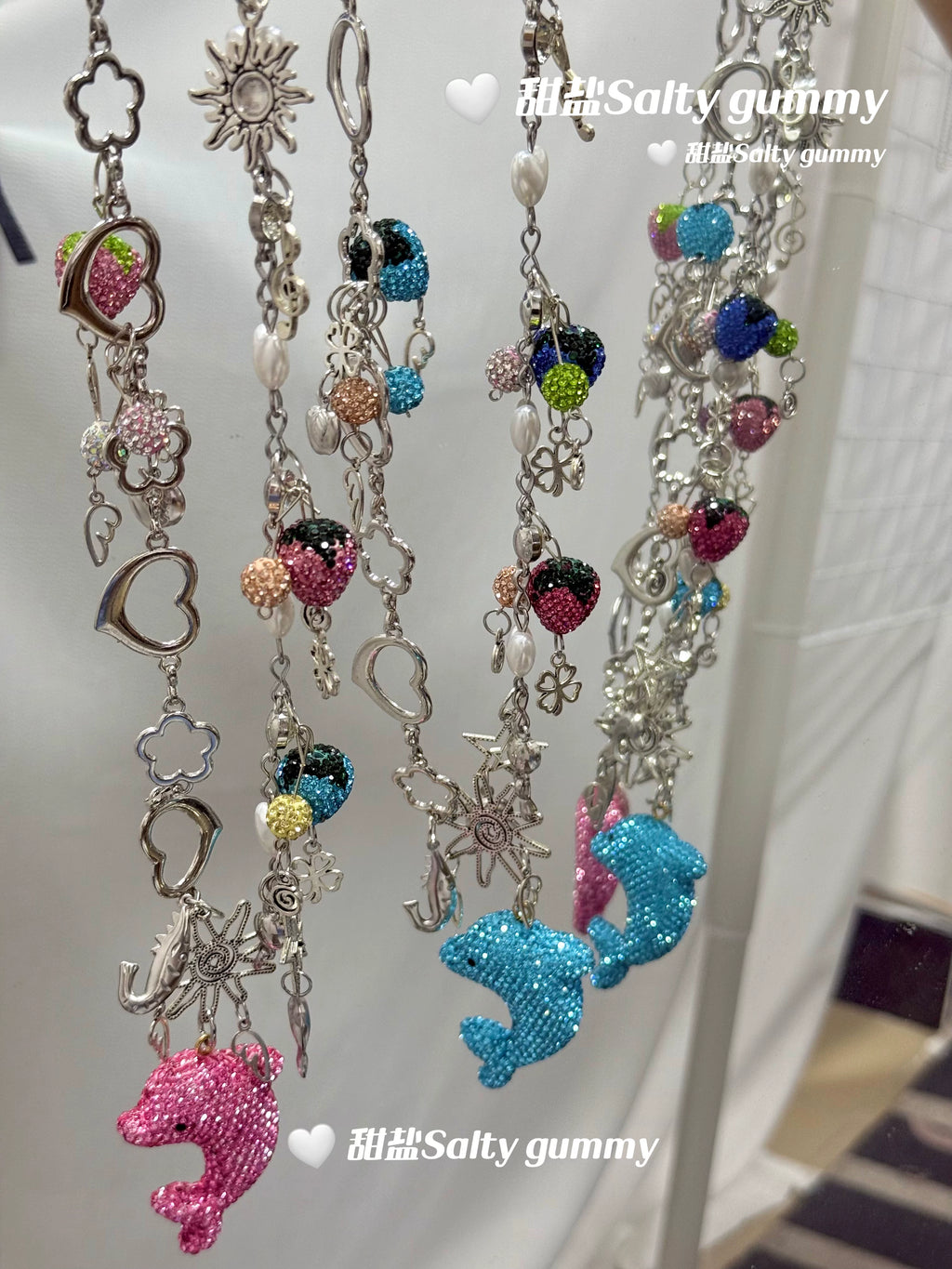 Salty gummy Handmade Dolphin Paradise Pendant Necklace