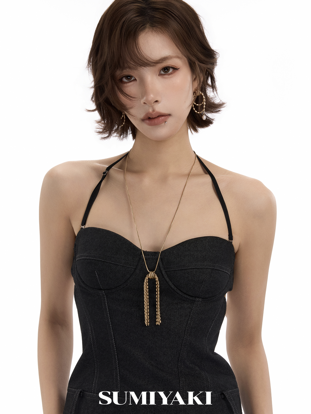 SUMIYAKI Multi-layer Chain-wound Pearl Earrings