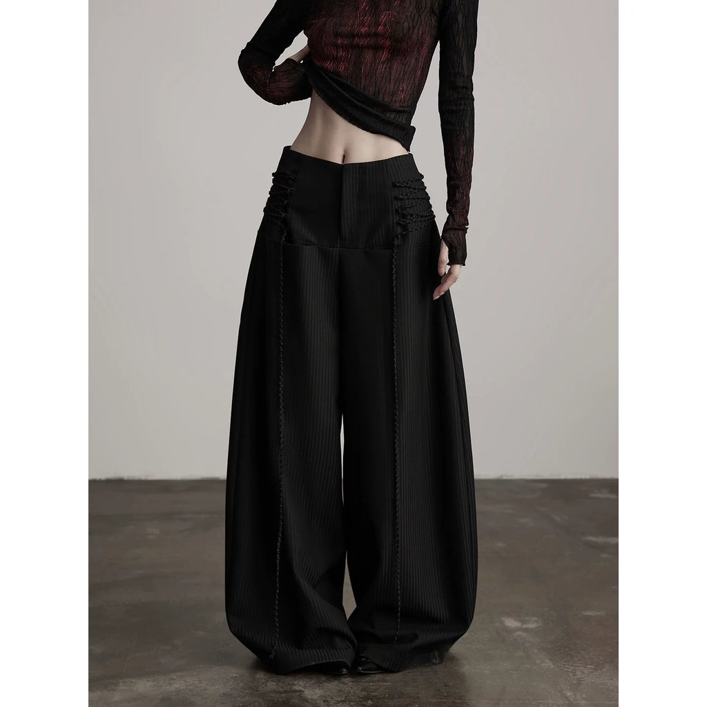 INDULGE Lace-up Scimitar Wide-leg pants