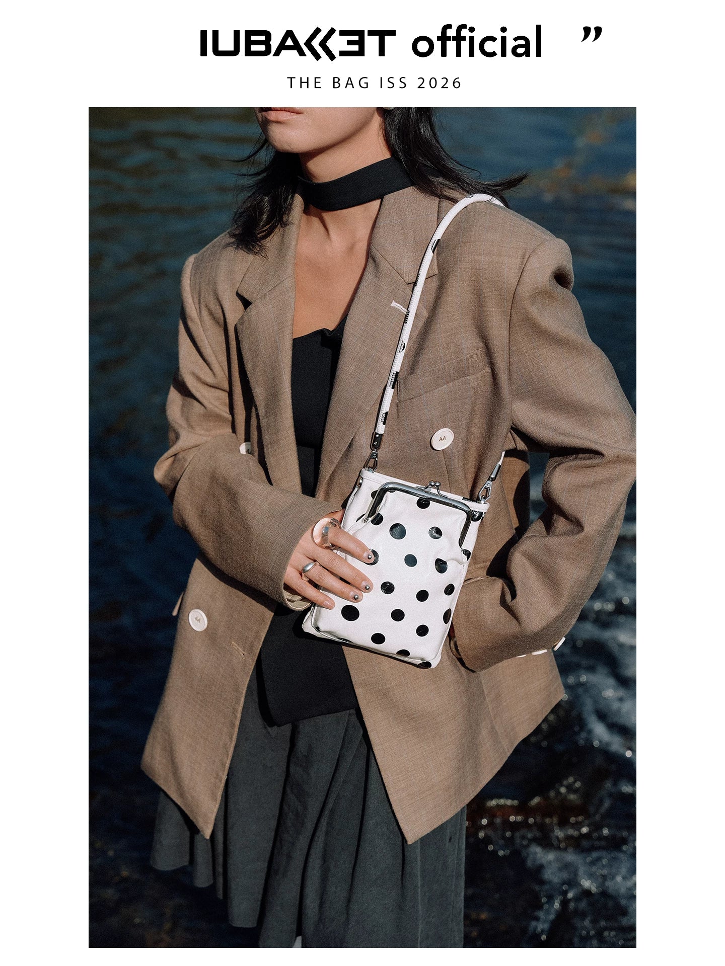 IUBALLET Polka Dot Mini Oblique Span Small Square Bag