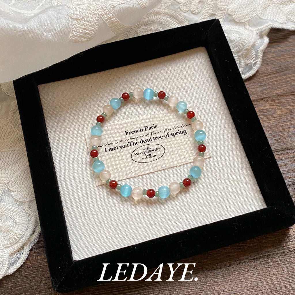 LIDAYE Cat's Eye Red Agate Bracelet