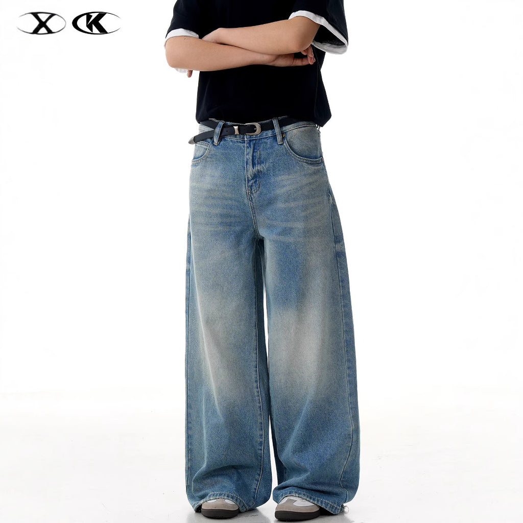 11KN Retro Simple Casual Wide Leg Pants
