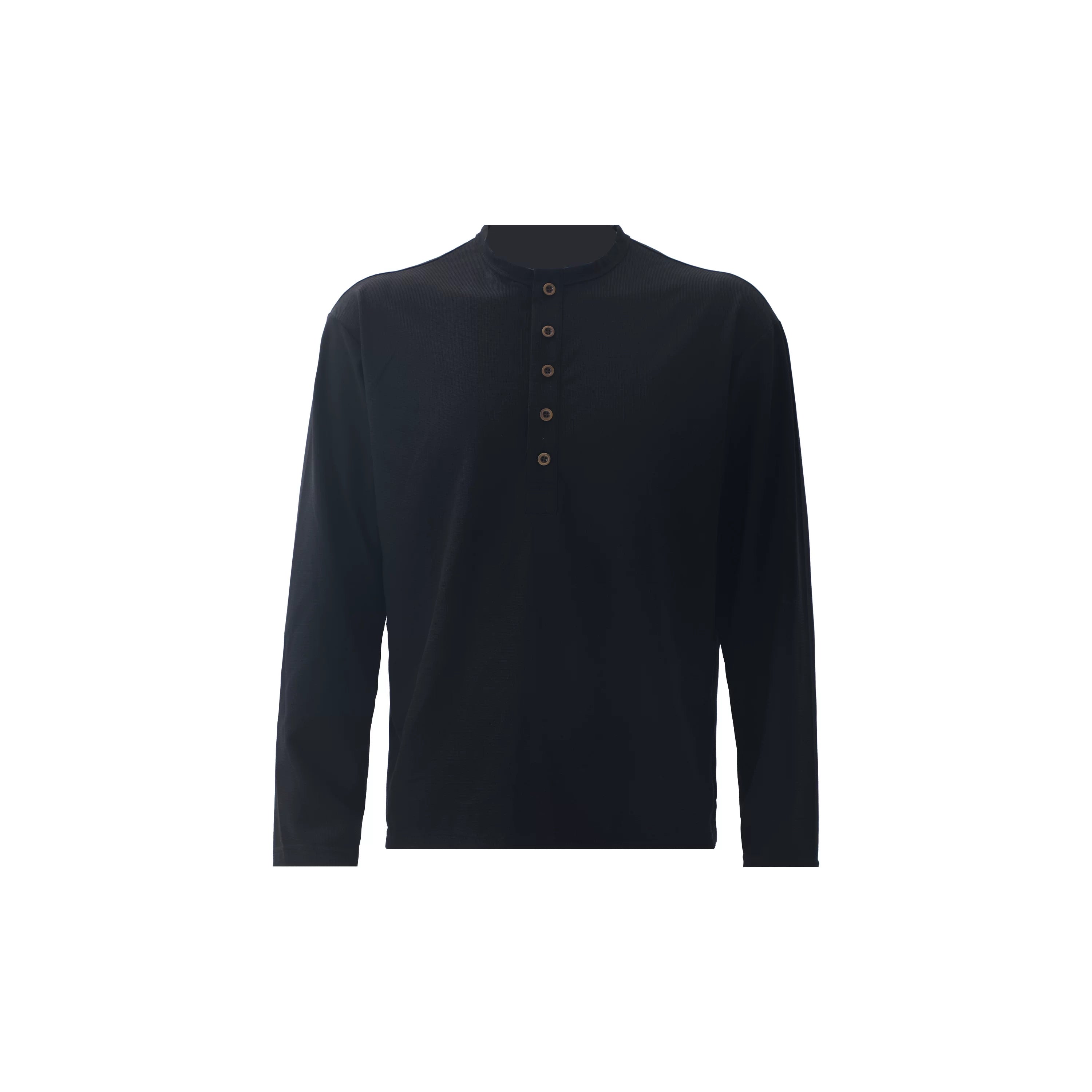 ZOZOFOREST Henry Collar Casual Sports Long Sleeve