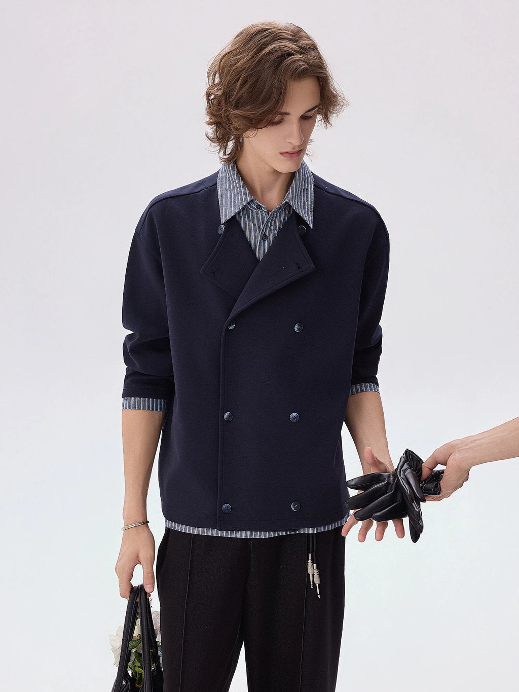 CHOR Striped Contrast Long-Sleeve Shirt