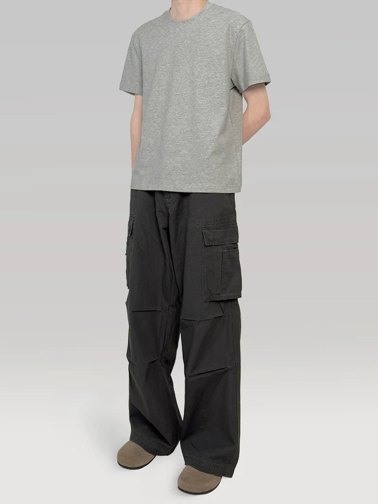 PLUS NO LOGO Washed Cargo Wide-Leg Pants