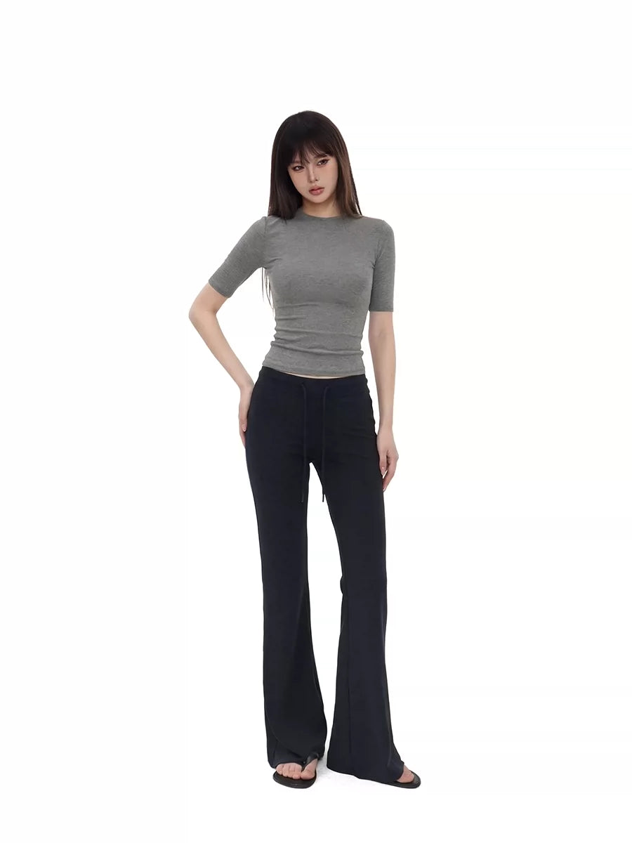 WITHMIN Front Shoulder Slim Fit Simple Versatile Tee