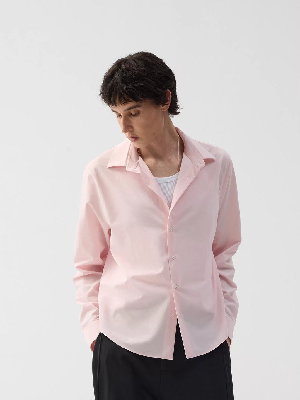 TERRAINCOGNITA Powder Blue Lyocell Relaxed Cropped Long-Sleeve Shirt