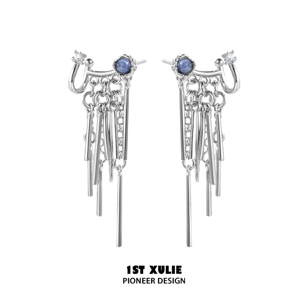 1ST XULIE Gold-Plated Ethnic Tassel Ear Cuff