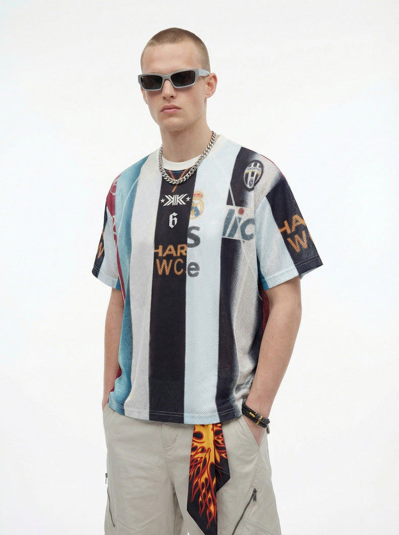 Inflation Splicing Digital Printing Breathable Sports Short Sleeve