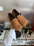 MILOOEY Fur-Lined Sheepskin Slip-On Loafers