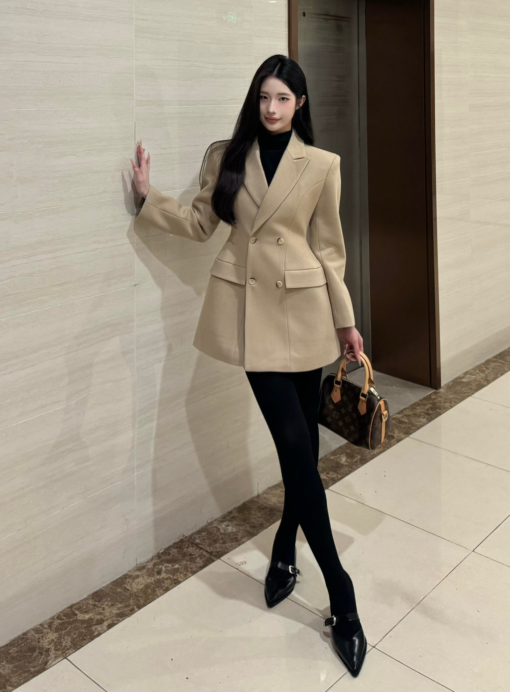 PANPANSTUDIO Minimalist Winter Woolen Slim-fitting and Thin Jacket