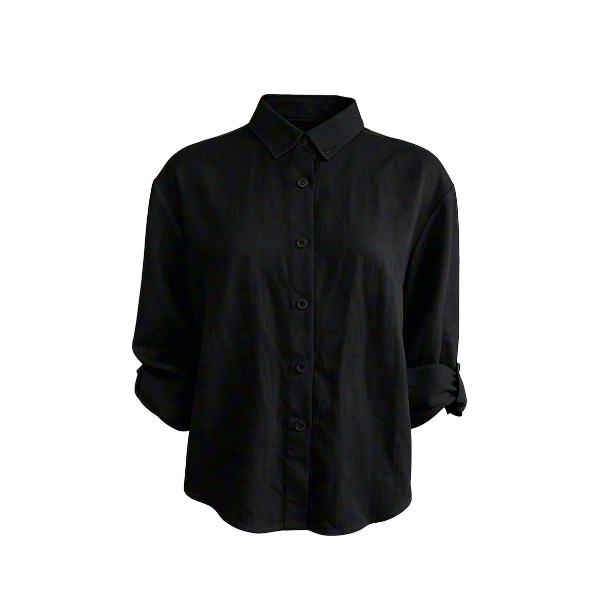 JCAESAR WOMEN Tencel Linen Breathable Relaxed Long-Sleeve Shirt