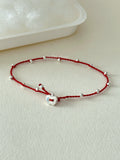 softt Sterling Silver Braided Apple Bead Bracelet