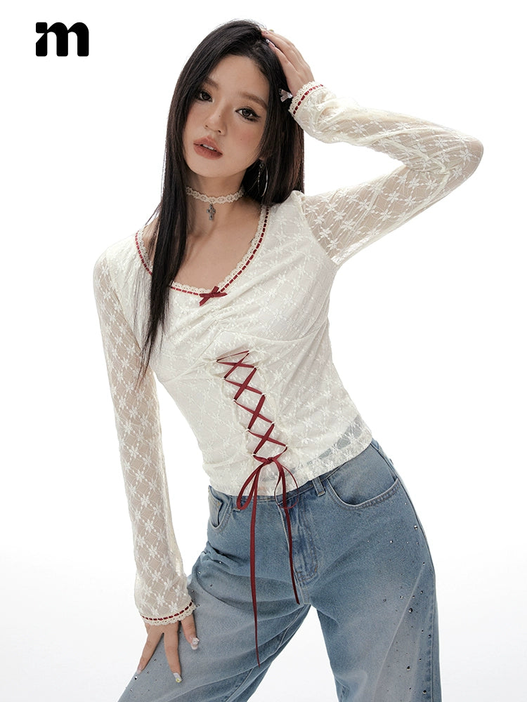 Imone Lace Bow Long Sleeve