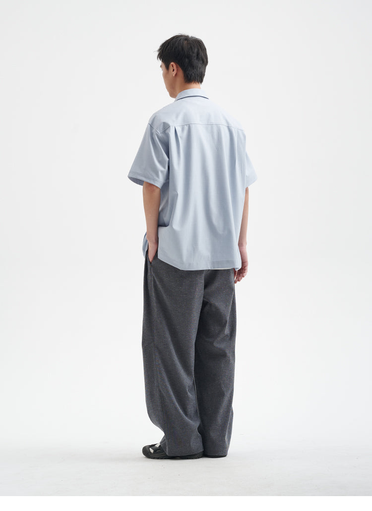 BUTTBILL 25SS Vintage Solona cotton and linen wide-leg cool Pants