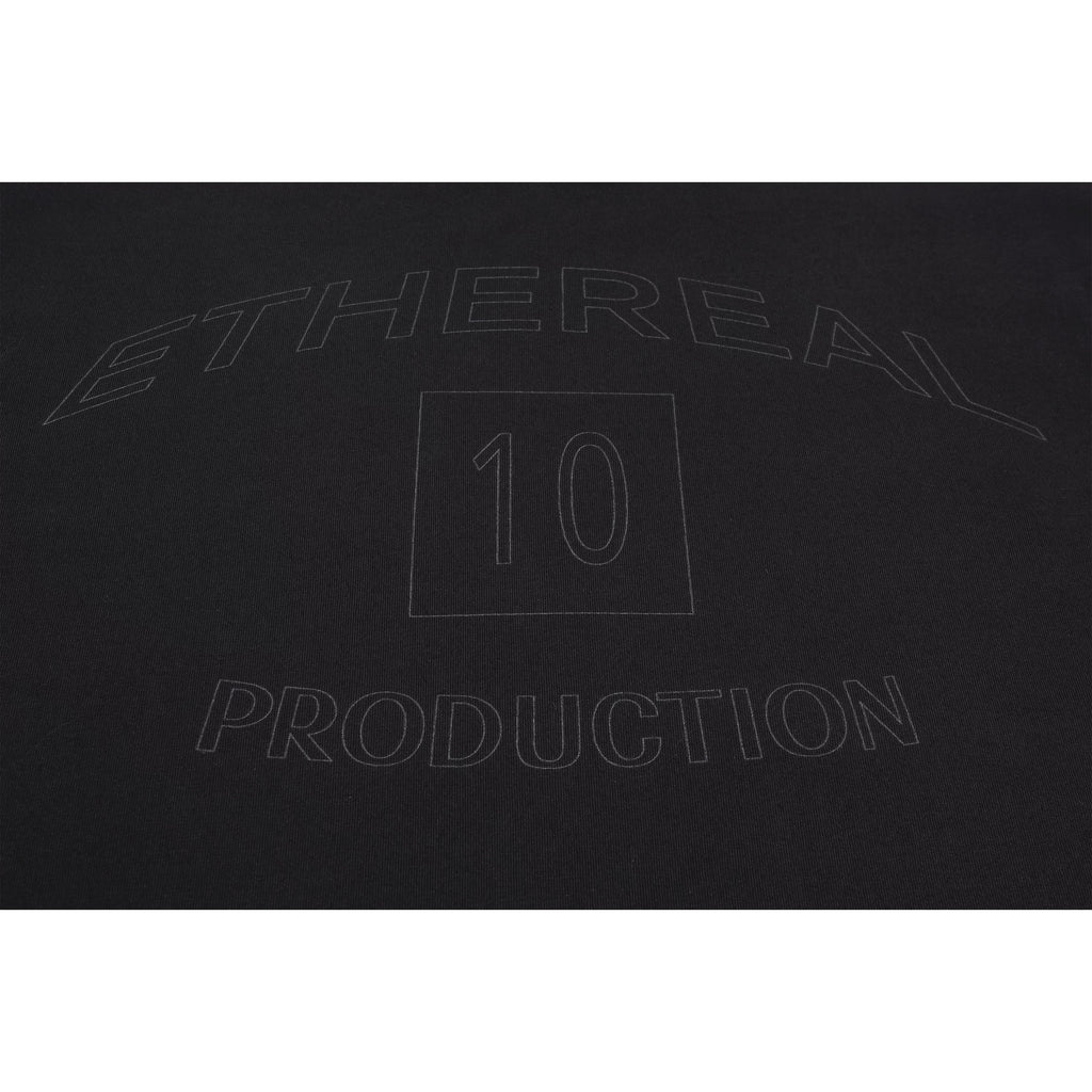 ETHEREAL PRODUCTION Deep Gray Cotton Breathable Wide-Fit Tee