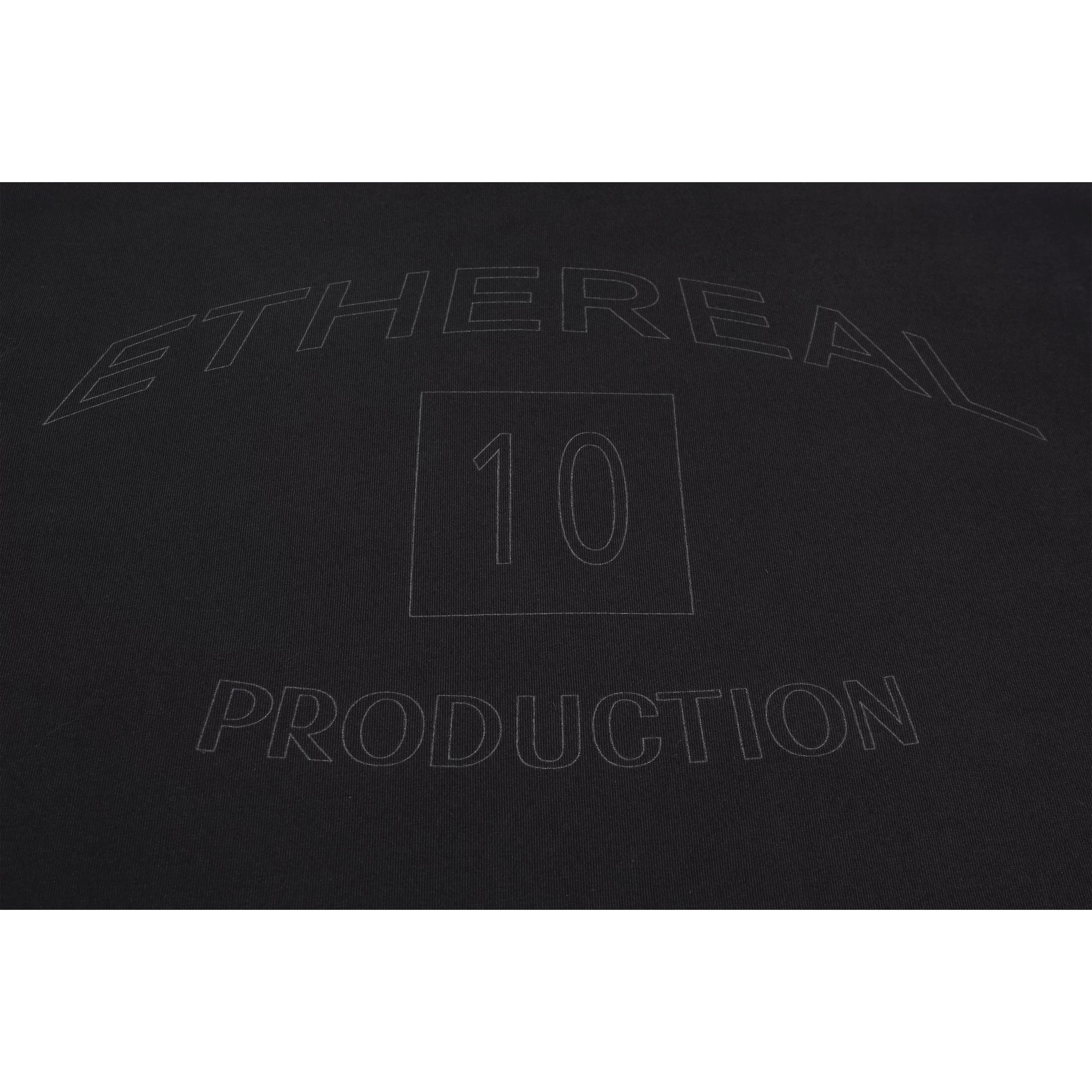 ETHEREAL PRODUCTION Deep Gray Cotton Breathable Wide-Fit Tee