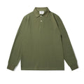 PrintAce Vintage Loose Lapel Long Sleeve POLO Shirt