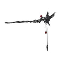 MASW Edgy Black Crow Hairpin Dark High-End Tassel Hair Accessory