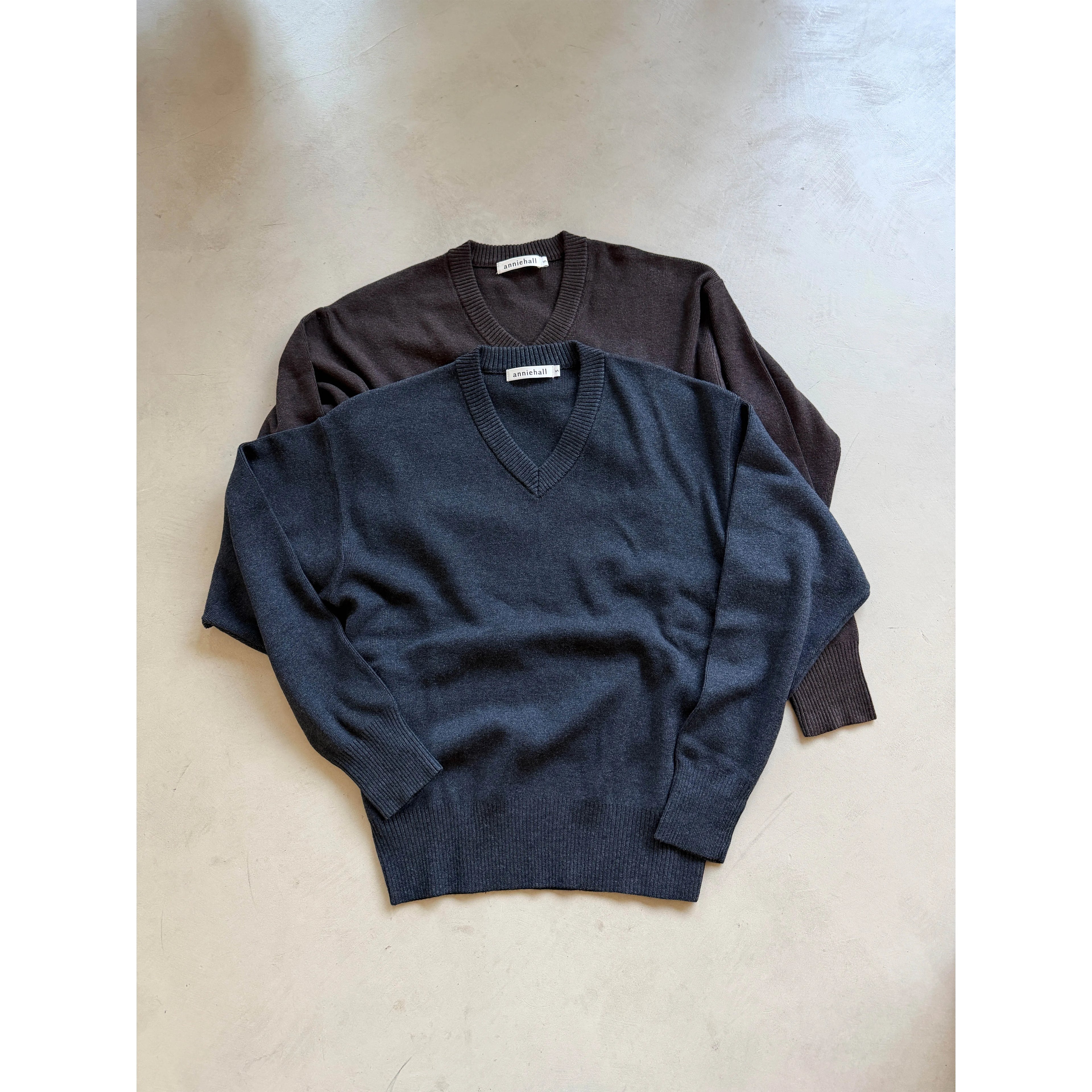 Anniehall Temperament Vintage V-neck Sweater