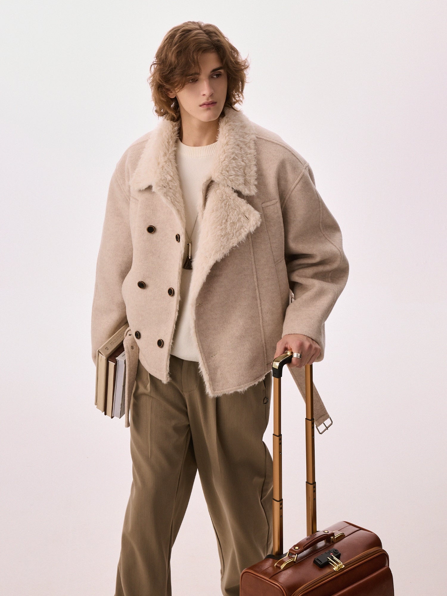 CHOR Double-breasted Thickened Tweed Jacket