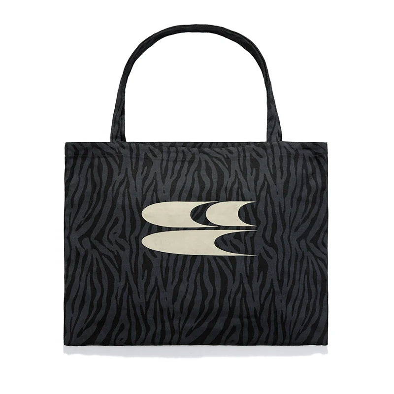 Crying Center Zebra Print Faux Leather Open-Top Shoulder Bag