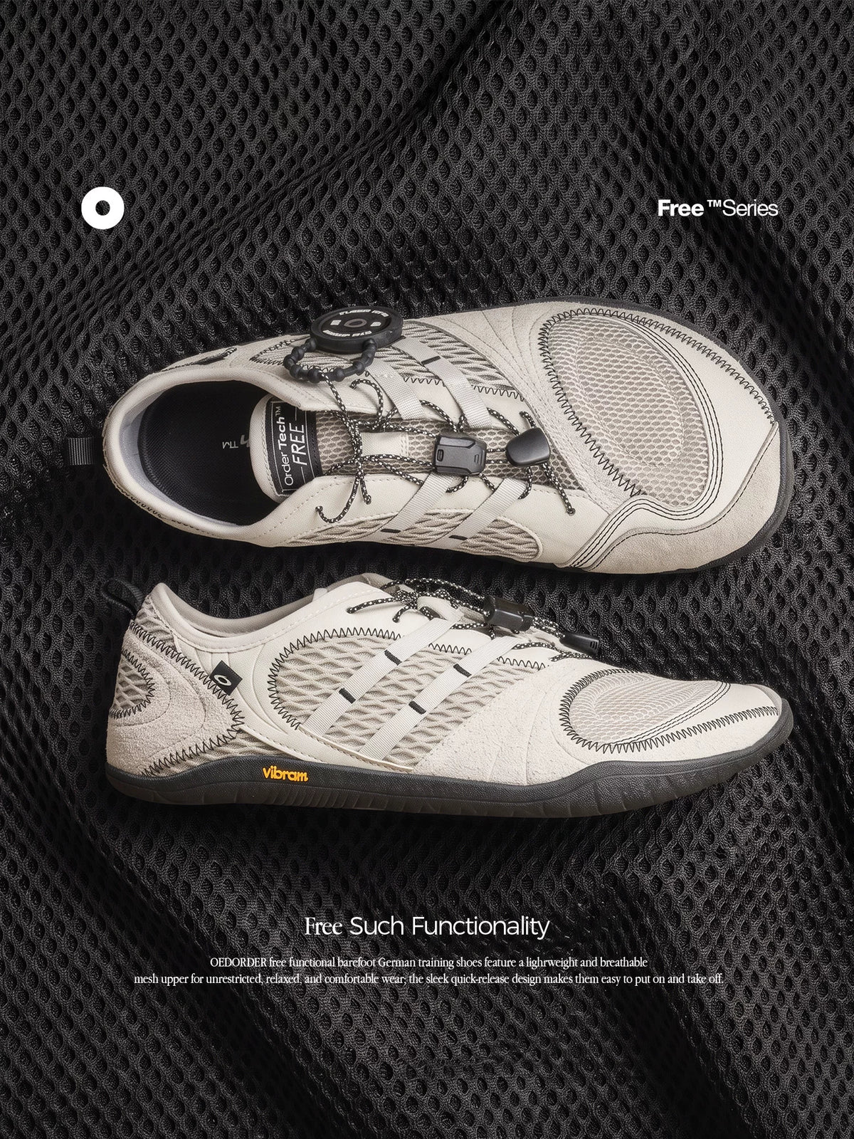OLD ORDER Mesh Suede Low-Top Barefoot Sneaker
